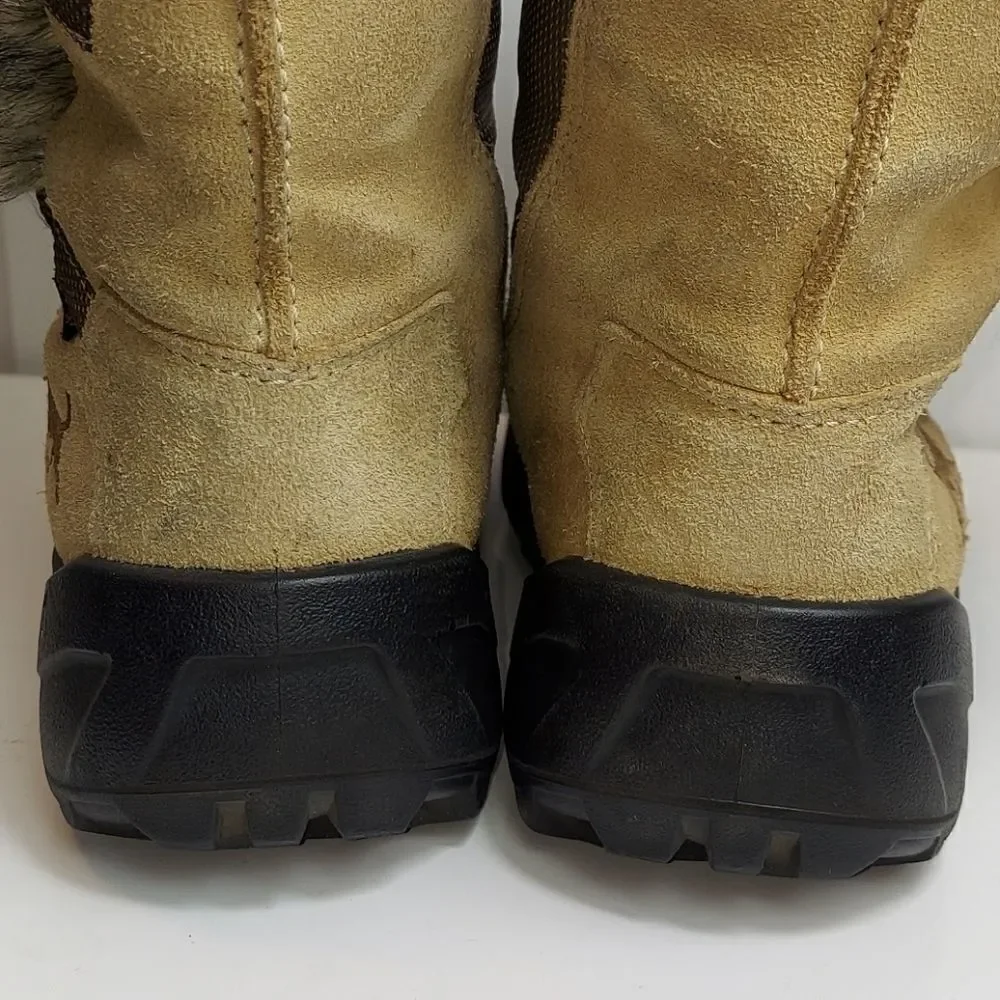 Ecco Gore-tex Fur Trim Sude Winter Boots Sz 35